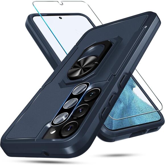 Galaxy S23 Heavy Duty Case w/Screen Protector & Lens Protector, Pink or Blue - Picture 2 of 11